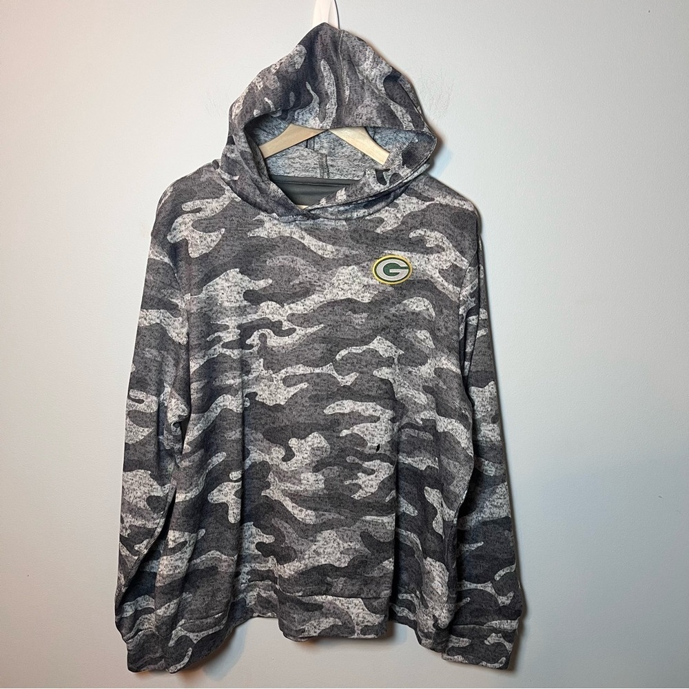 Green Bay Packers Hoodie Men's XL Camo Antigua Sweatshirt NFL Football **Read